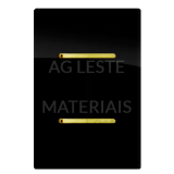 Conjunto Interruptor Duplo (1 Simples + 1 Paralelo) 4x2 - Novara Preto Brilhante Gold